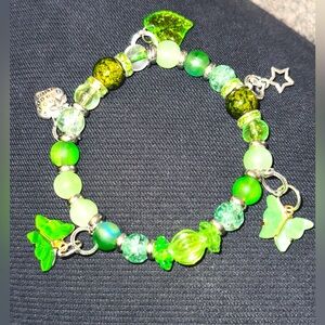 Green butterfly, Lucky charm bracelet